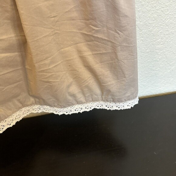 Periwinkle Parasol White Brown Long Sleeve Dress 4T Smocking Lace Tie Back - Picture 3 of 7